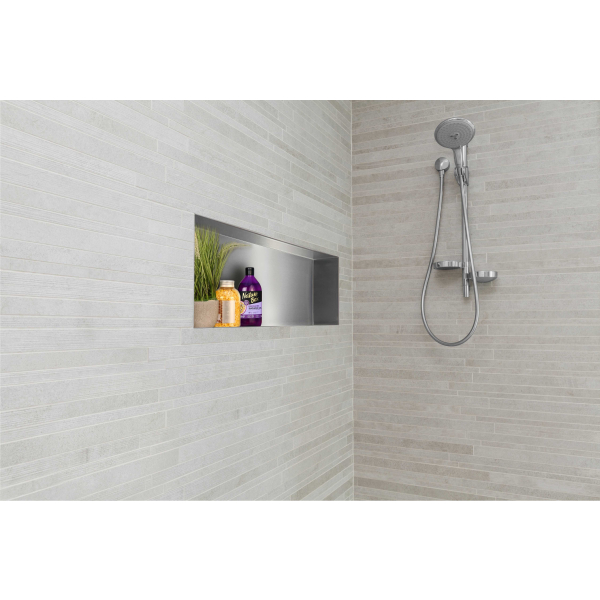 Półka wnękowa bezramkowa INOX 90x30x10 cm WALL-BOX NO RIM