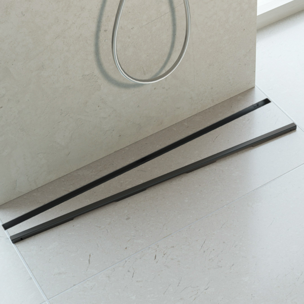 Odpływ liniowy czarny 80 cm BASIC S&L