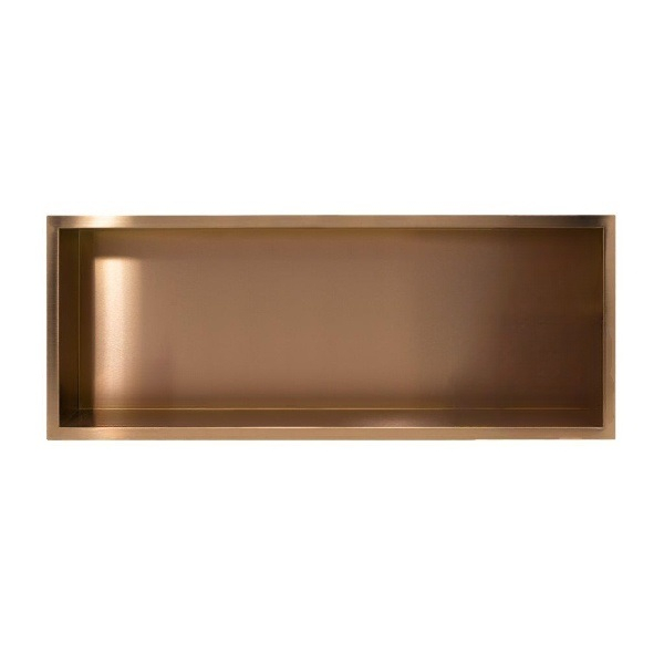 Półka pojedyncza wnękowa prysznicowa miedziana 90x30x10 cm