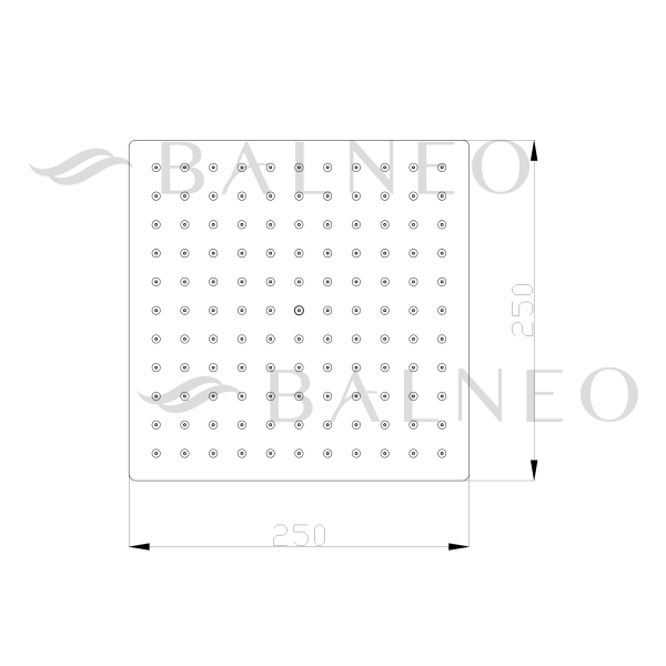 Deszczownica prysznicowa nowoczesny design stal nierdzewna ZŁOTY POŁYSK KWADRATOWA