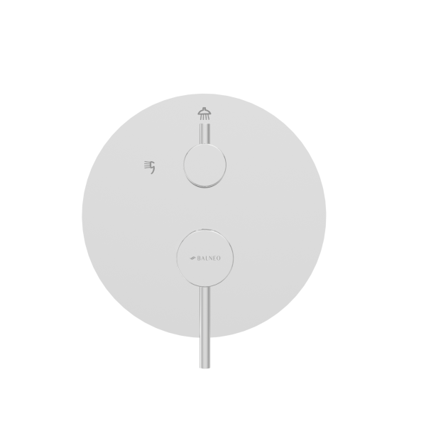 Bateria prysznicowa ścienna zestaw z okrągłą deszczownicą CHROM