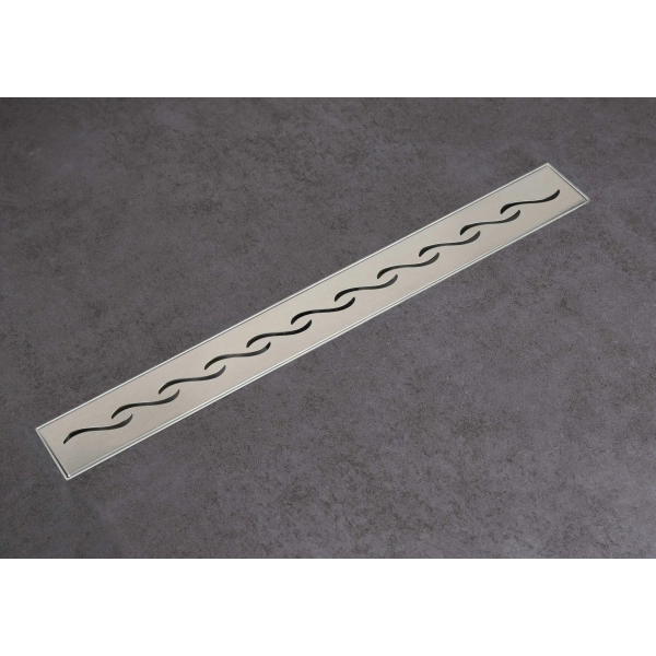 Odpływ liniowy 60 cm dekoracyjny chrom Decor Next Wave