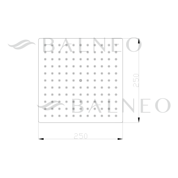 Deszczownica prysznicowa nowoczesny design stal nierdzewna CIEMNOSZARA KWADRATOWA