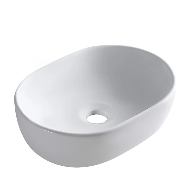 Umywalka nablatowa FIORA  48 x 35 cm  biała, ceramiczna