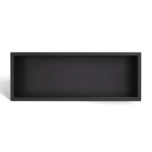 Półka wnękowa łazienkowa ze stali nierdzewnej czarna 60x20x10 cm