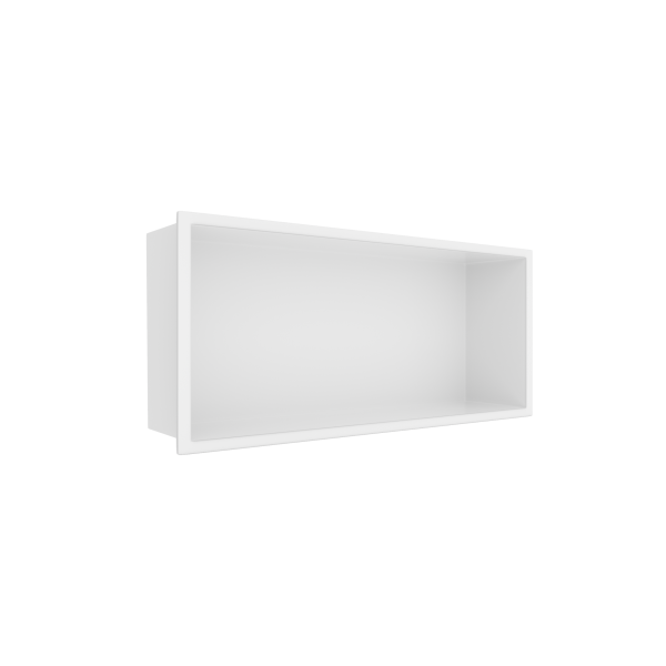 Półka wnękowa ze stali nierdzewnej biała 45x20x10 cm WALL-BOX ONE White