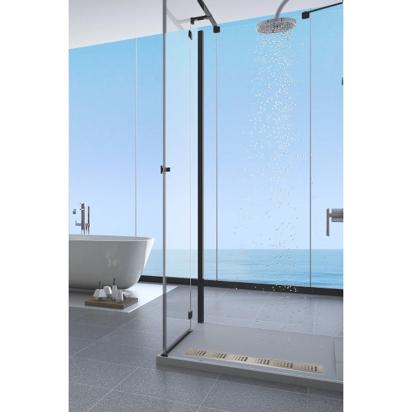 Odpływ liniowy 90 cm dekoracyjny chrom Decor Next Drops