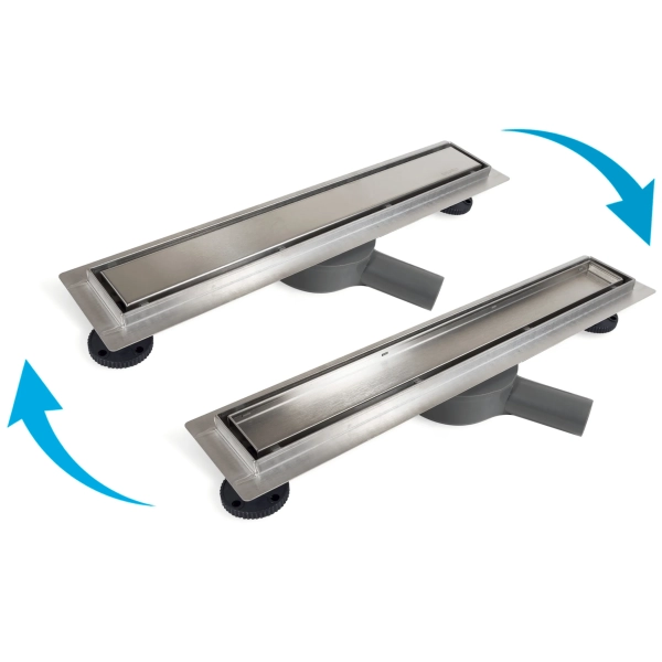 Odpływ liniowy 100 cm z obrotowym syfonem dwustronny chrom 360 Drain 2w1