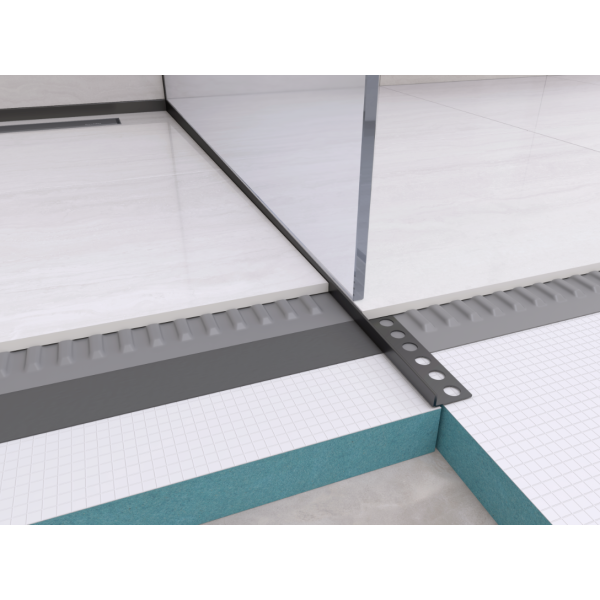 Listwa spadkowa podłogowa prawa 120 cm czarna