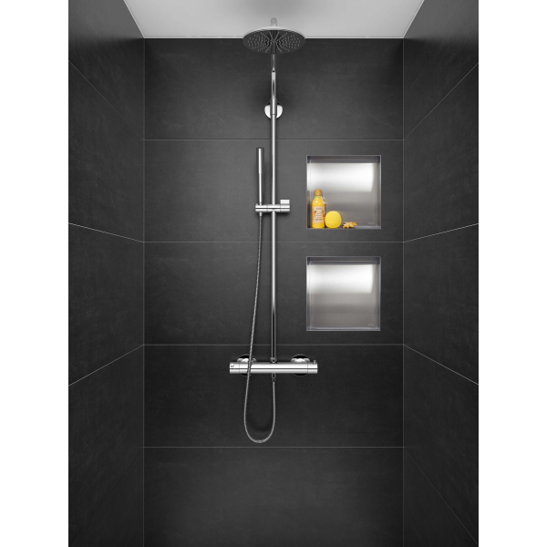 Półka wnękowa łazienkowa bezramkowa INOX 30x30x7 cm WALL-BOX NO RIM