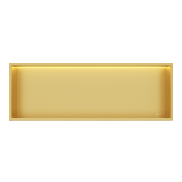 PÓŁKA WNĘKOWA Z OŚWIETLENIEM LED Z PODŚWIETLENIEM ZŁOTY 30x90x10 cm