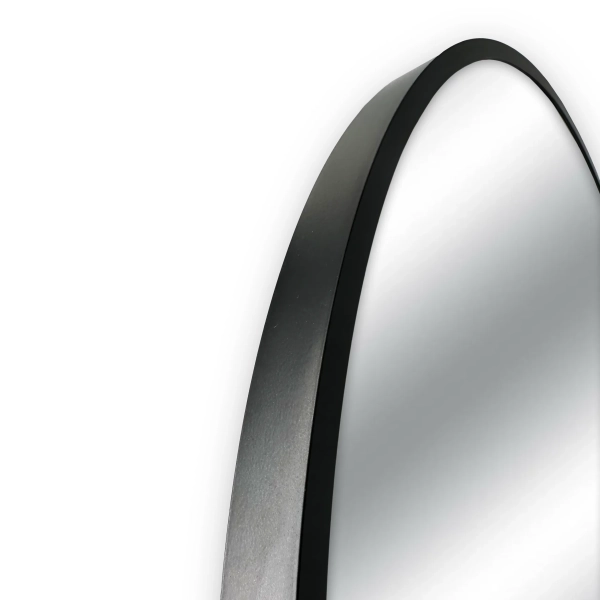 Lustro niepodświetlane okrągłe CORINA 100 cm Czarny kolor rama aluminiowa