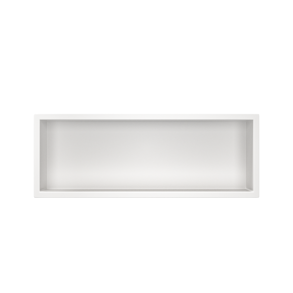 WALL-BOX ONE White Półka wnękowa ze stali nierdzewnej biała 60x20x10 cm