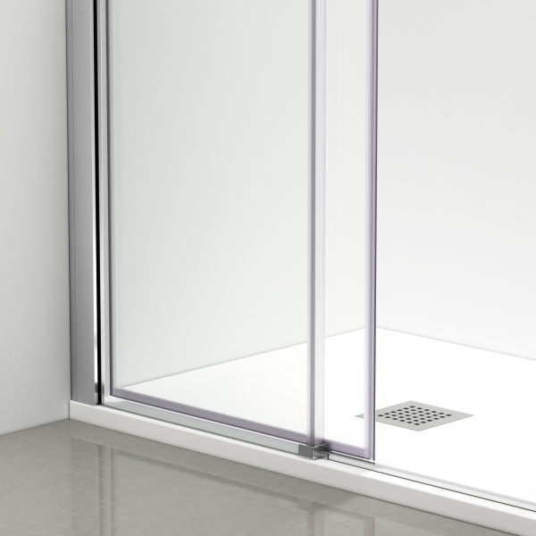 Kabina prysznicowa rozsuwana Rio - CHROM 80x100 cm