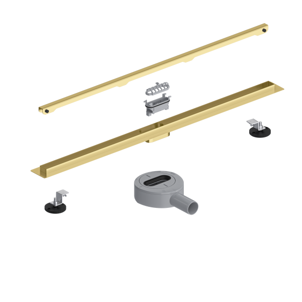 Odpływ liniowy wąski złoty lustrzany 70 cm BASIC S&L