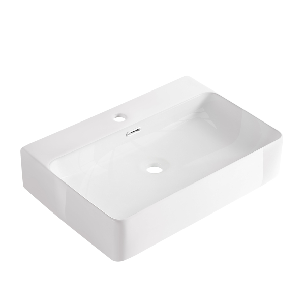 Umywalka nablatowa ceramiczna biała CLOE