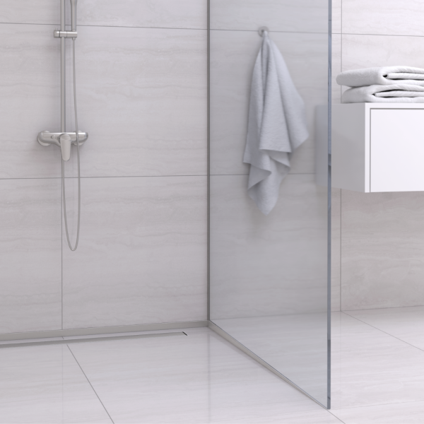 Listwa spadkowa podłogowa prawa 170 cm Inox