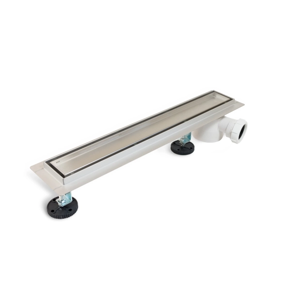 Odpływ liniowy 80 cm z bocznym syfonem dwustronny chrom Odpływ boczny 2w1