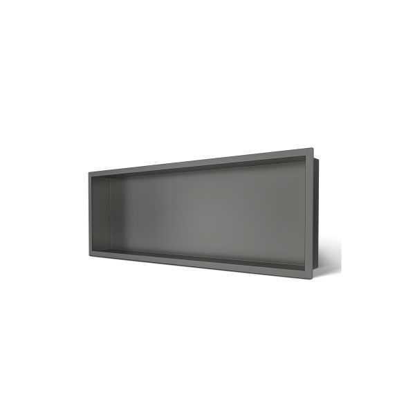 Półka wnękowa ze stali nierdzewnej 45x20x10 cm WALL-BOX ONE Ciemnoszara