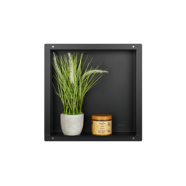 Półka wnękowa bezramkowa czarna 30x30x7 cm WALL-BOX No Rim Black