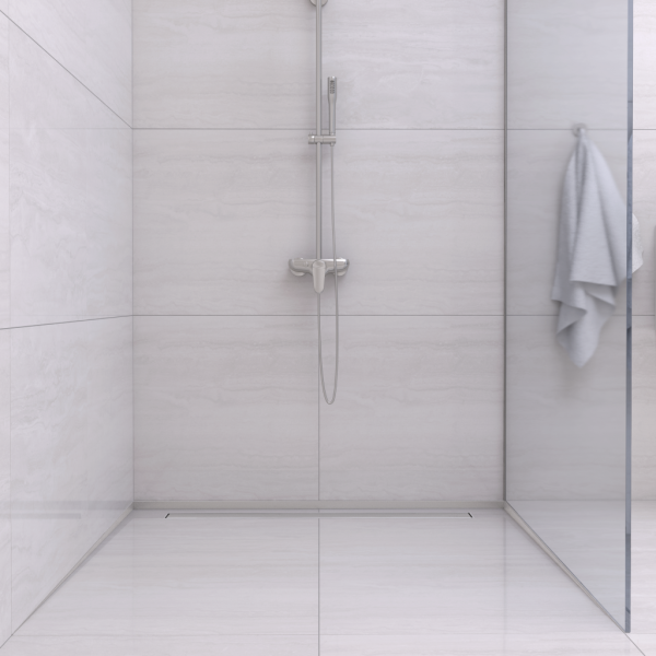 Listwa spadkowa podłogowa lewa 120 cm inox