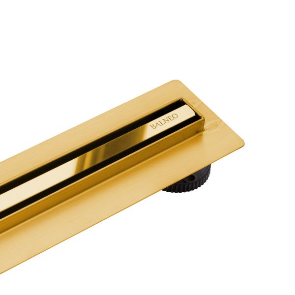 Odpływ liniowy wąski 80 cm złoty lustrzany Slim&Low ProLine Mirror Gold