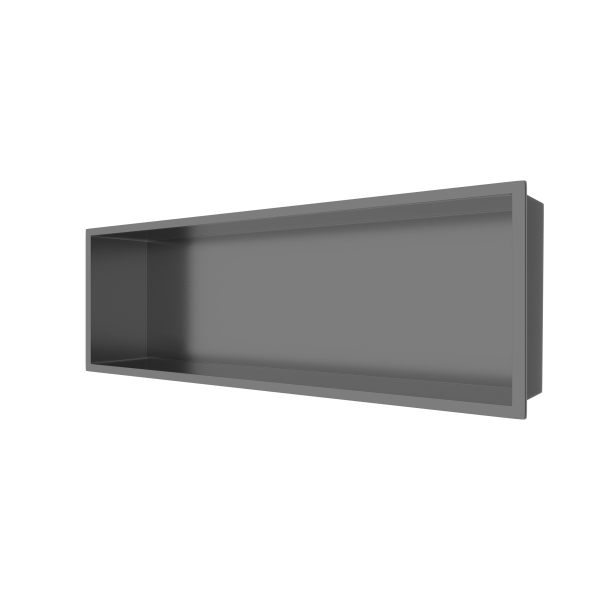 Półka wnękowa ze stali nierdzewnej 60x20x10 cm WALL-BOX ONE Ciemnoszara