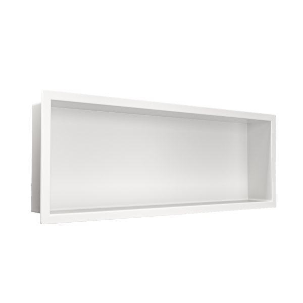 WALL-BOX ONE White Półka wnękowa ze stali nierdzewnej biała 60x20x10 cm