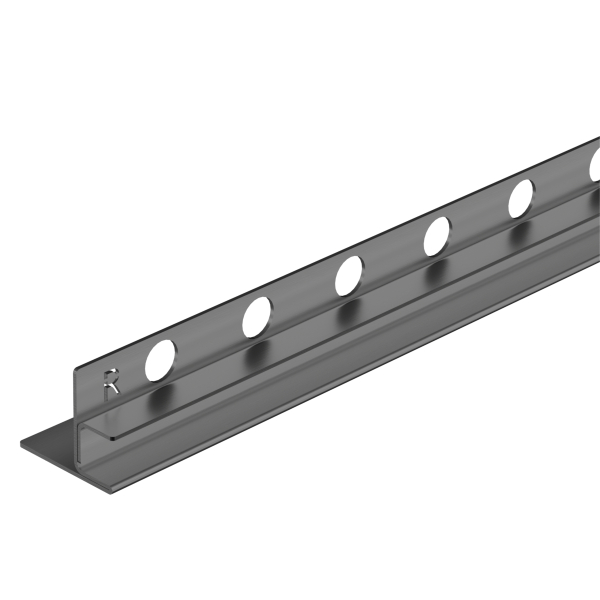 Listwa spadkowa do szkła prawa 120 cm Ciemnoszara
