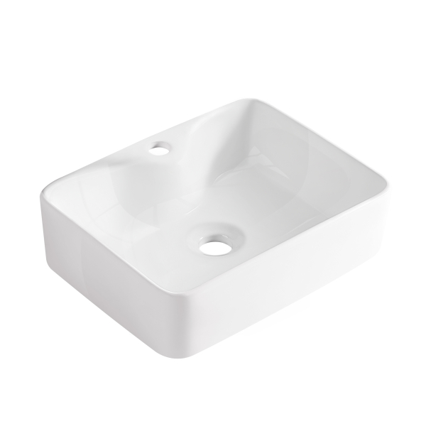 Umywalka nablatowa ceramiczna biała KAIA