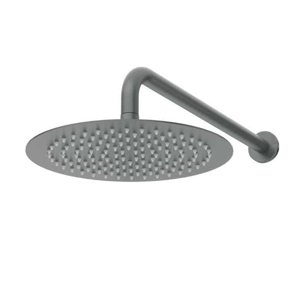 Deszczownica prysznicowa nowoczesny design stal nierdzewna CIEMNOSZARA OKRĄGŁA