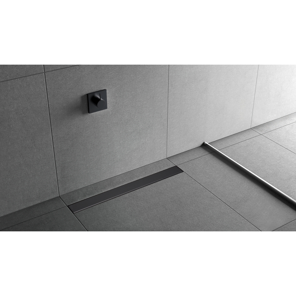 Odpływ liniowy z obrotowym syfonem czarny 70 cm BASIC 360 Drain Black