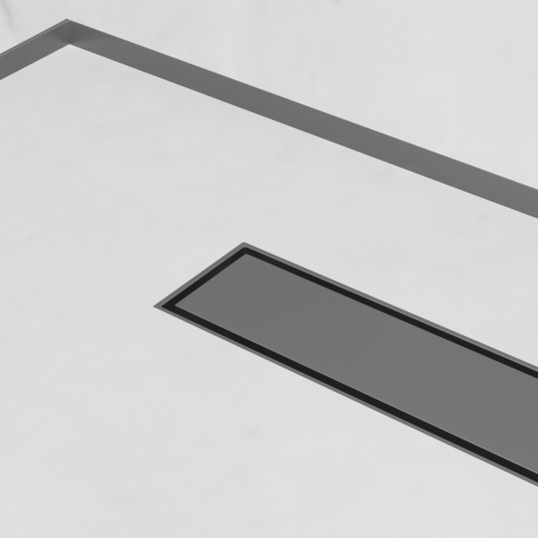 Listwa spadkowa przyścienna lewa 120 cm Ciemnoszara