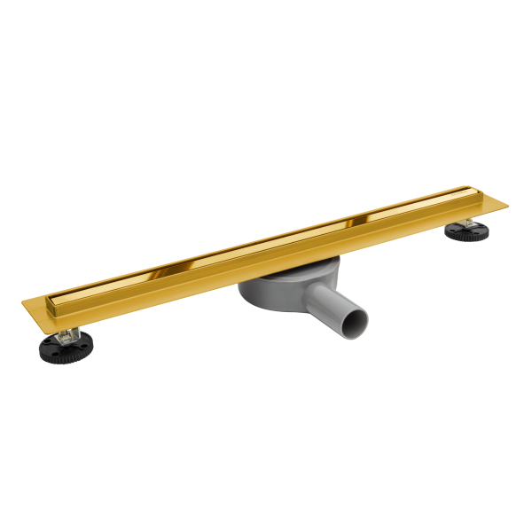 Odpływ liniowy wąski 80 cm złoty lustrzany Slim&Low ProLine Mirror Gold