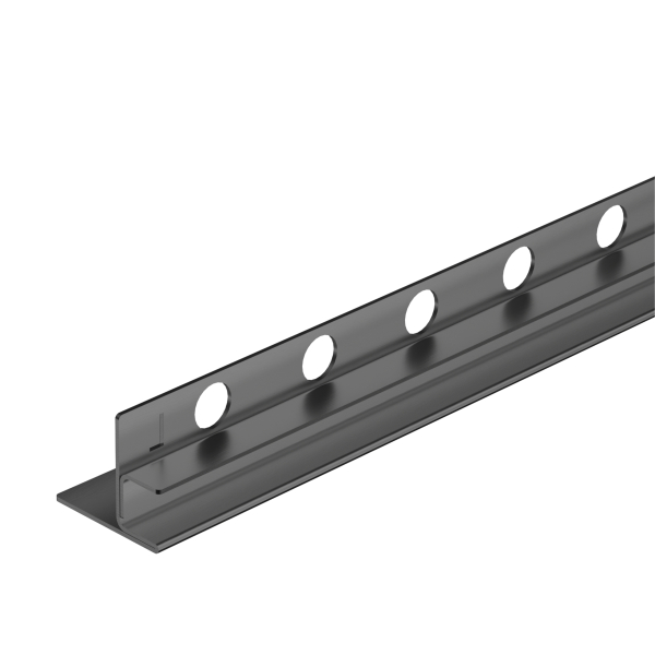 Listwa spadkowa do szkła lewa 120 cm Ciemnoszara