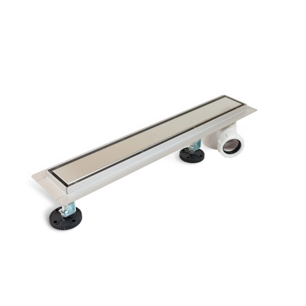 Odpływ liniowy 80 cm z bocznym syfonem dwustronny chrom Odpływ boczny 2w1