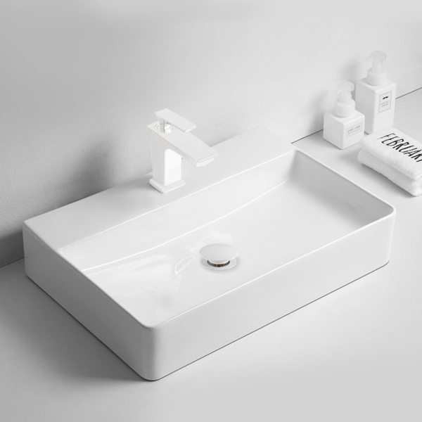 Korek umywalkowy mosiężny Klik Klak bez przelewu White k- model 4